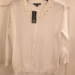 NWT Cable & gauge white cardigan.